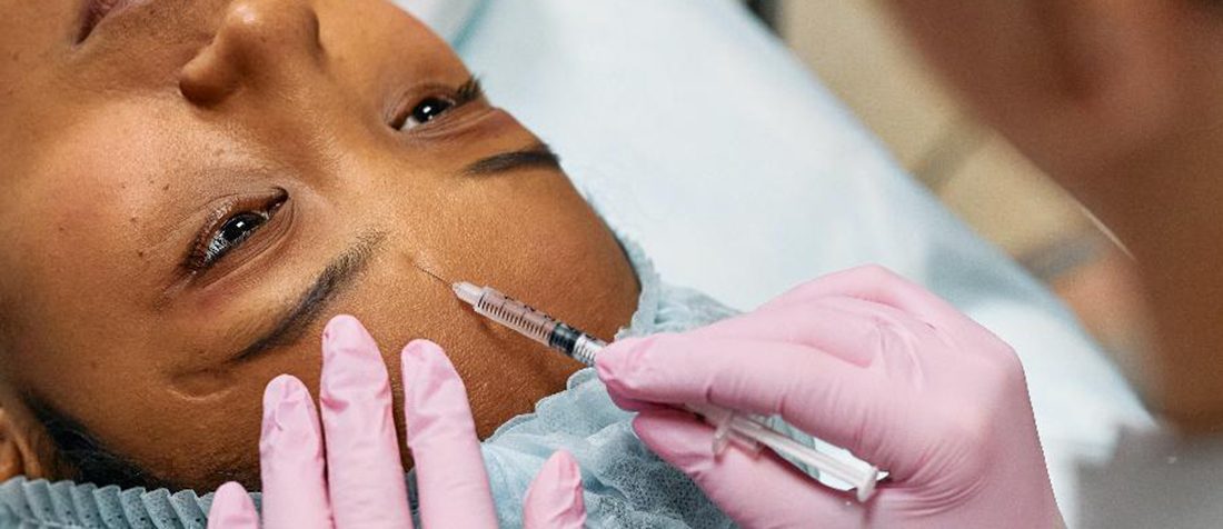 Patient receiving BOTOX treatment