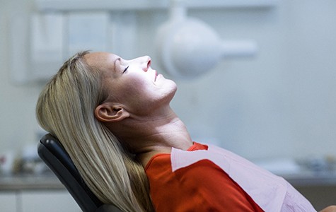 Woman relaxed in the dental chair