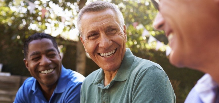 Man sharing healthy smile